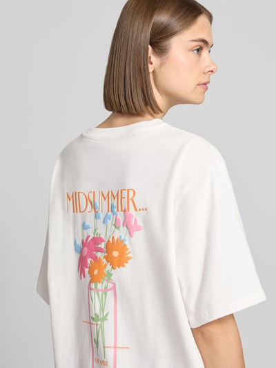 OH APRIL Oversized T-Shirt mit Rundhalsausschnitt Modell 'Midsummer' Weiss 3