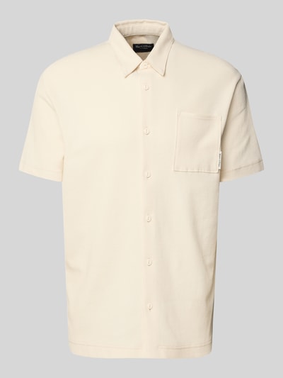 Marc O'Polo Regular fit poloshirt met fijne wafelstructuur Wit - 2