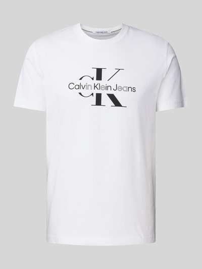 Calvin Klein Jeans T-shirt z nadrukiem z logo Biały 2