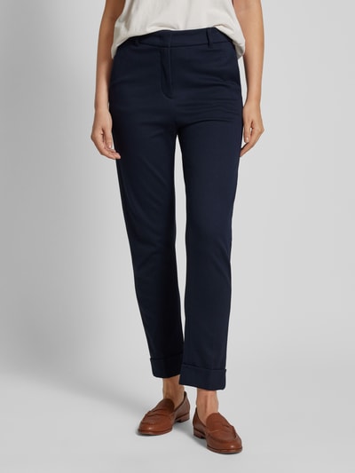 Christian Berg Woman Regular Fit Chino mit Gürtelschlaufen Dunkelblau 4