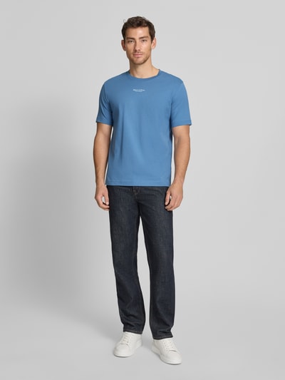 Marc O'Polo Regular Fit T-Shirt aus reiner Baumwolle Blau 1