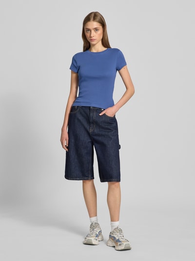 Review T-Shirt mit Rundhalsausschnitt Rauchblau 1