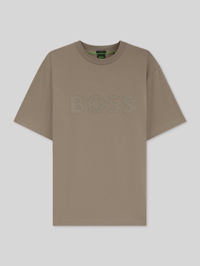 BOSS Green Regular Fit T-Shirt aus Baumwollmix Sand 2