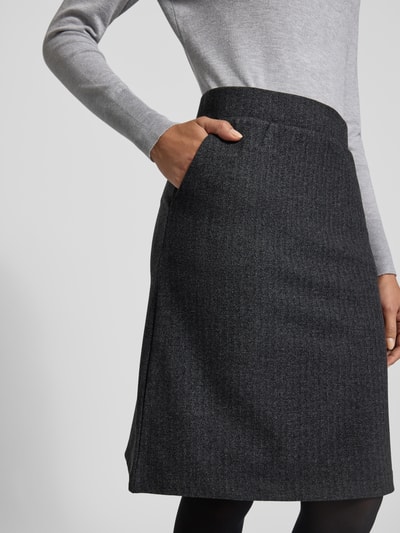 Soyaconcept Knielanger Rock mit Eingrifftaschen Modell 'VINJA' Dunkelgrau Melange 3