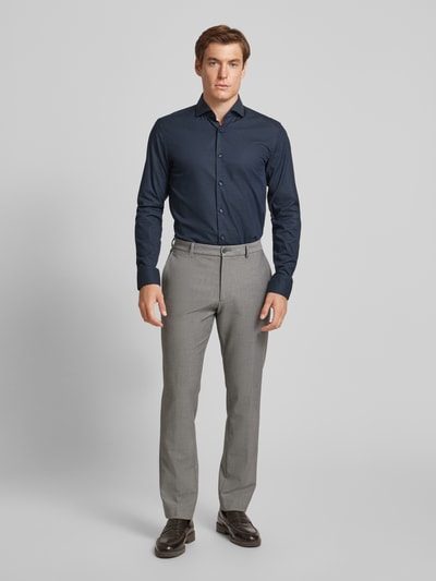 BOSS Slim Fit Business-Hemd mit Knopfleiste Bleu 1