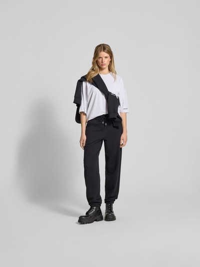 black palms Oversized T-Shirt mit Label-Stitching Mittelgrau 1