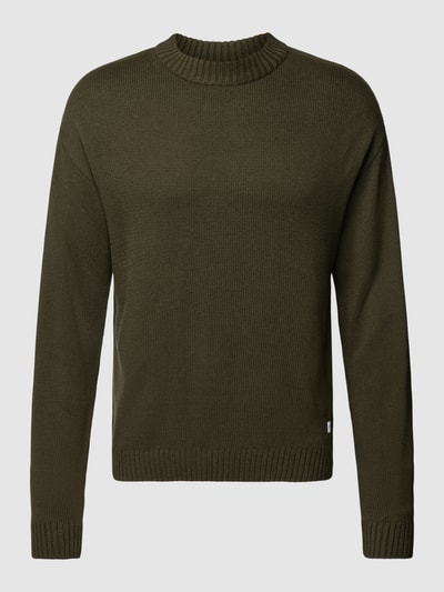 Jack & Jones Sweter z dzianiny z okrągłym dekoltem model ‘JACK’ Oliwkowy 2