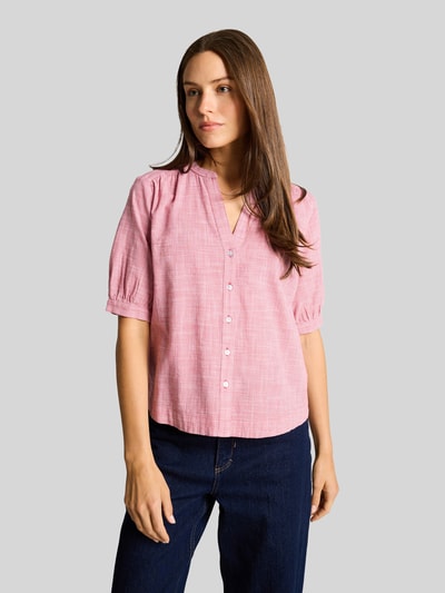 Tom Tailor bluzka o kroju regular fit z czystej bawełny Mocnoróżowy 4