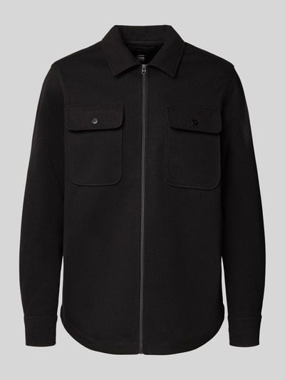 G-Star Raw Regular Fit Hemdjacke mit Reißverschluss Black 2