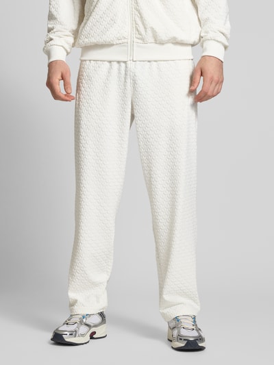 adidas Originals Straight Leg Sweatpants mit Strukturmuster Weiss 4