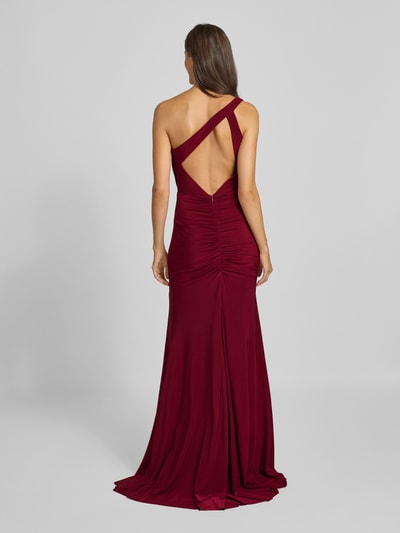 TROYDEN COLLECTION Avondjurk met one shoulder-band Bordeaux - 5