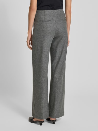 SEDUCTIVE Wide leg stoffen broek met paspelzakken aan de achterkant, model 'KIMBERLY' Lichtgrijs - 5