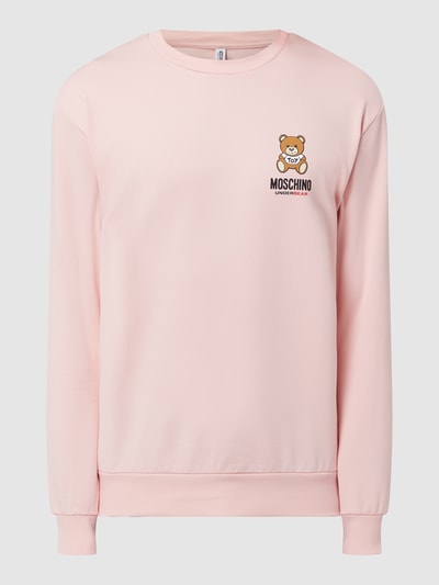 Moschino Swim + Underwear Sweatshirt mit Print Pink 2