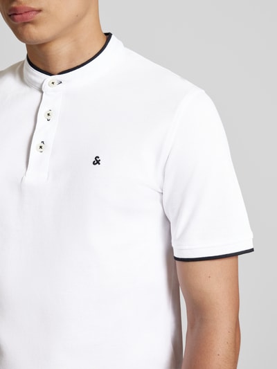 Jack & Jones Koszulka polo z wyhaftowanym logo model ‘PAULOS’ Biały 3