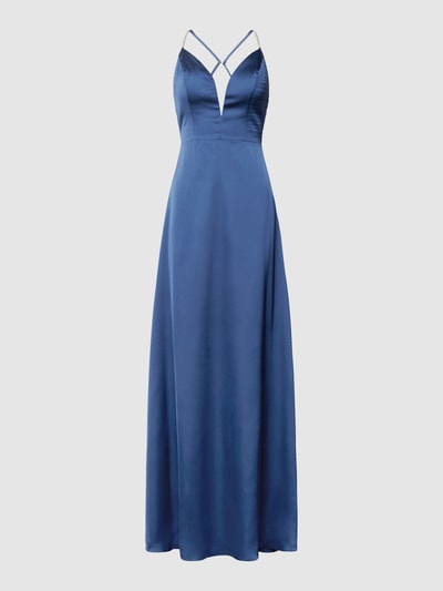 Luxuar Midikleid mit Herz-Ausschnitt Bleu 2