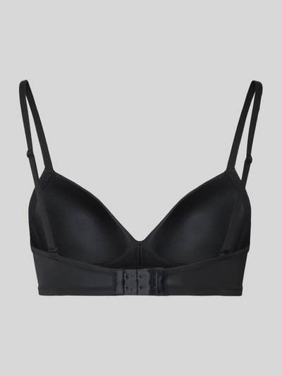 Produktfoto, Regular Fit BH mit Hakenverschluss von Skiny aus Elastischer-Material-Mix in Schwarz mit verstellbaren Spaghettiträgern.