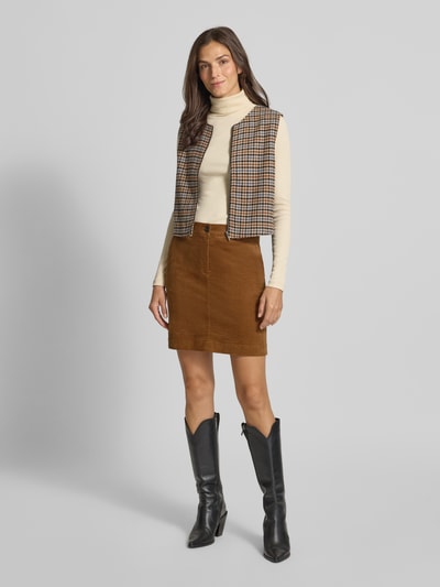 Marc O'Polo Licht uitlopende corduroy rok van katoenmix Camel - 1