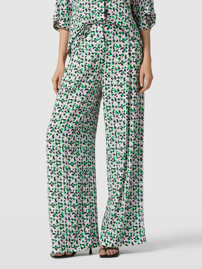 Jake*s Collection Broek met all-over motief Appeltjesgroen - 4