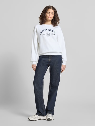 Calvin Klein Jeans Bluza z nadrukiem z logo model 'GRAPHIC' Biały 1