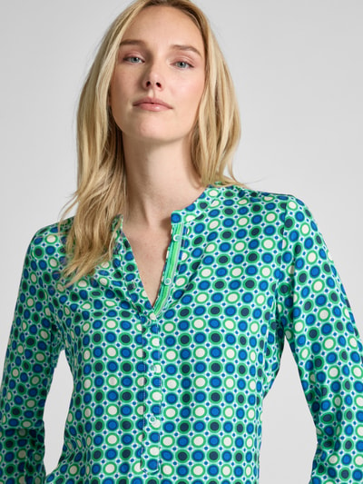 Emily Van den Bergh Slim Fit Bluse mit Stehkragen Gruen 3