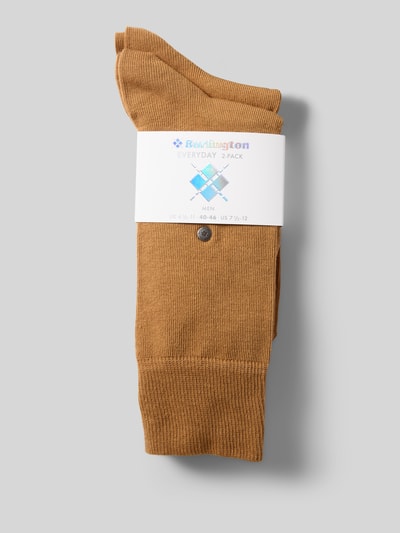 Burlington Sokken met labeldetails in een set van 2 paar Zand - 3