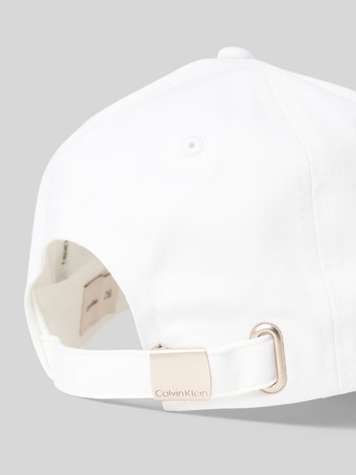CK Calvin Klein Baseballpet met logostitching, model 'Baseball' Wit - 3