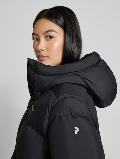 PEAK PERFORMANCE Regular fit gewatteerd jack met logostitching, model 'Rivel' Zwart - 3