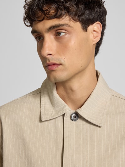 ANNARR Overhemdjack met knoopsluiting, model 'HARKI' Zand - 3