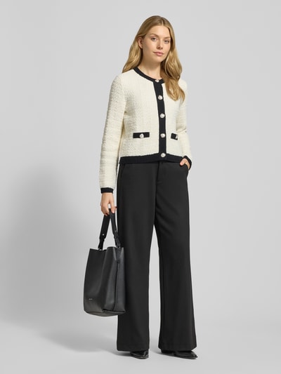 Christian Berg Woman Selection Kurtka z efektem bouclé i okrągłym dekoltem Écru 1