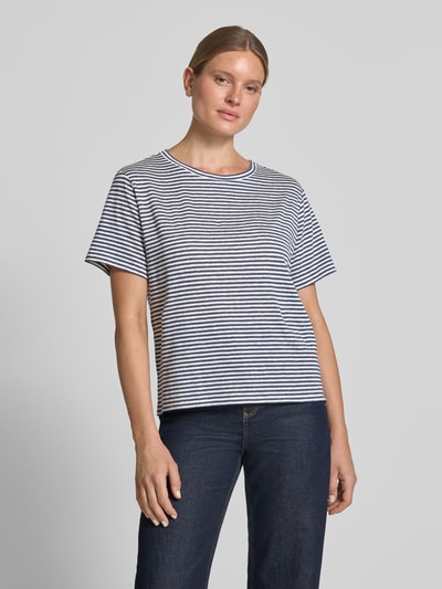 Weekend Max Mara Regular Fit T-Shirt aus Leinen-Mix Modell 'PELOTA' Marine 4