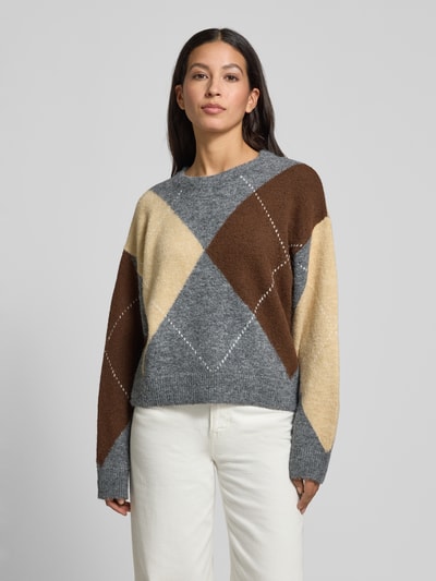 GUIDO MARIA KRETSCHMER WOMAN Regular Fit Pullover mit Woll-Anteil Modell 'Hedda' Dunkelbraun 4