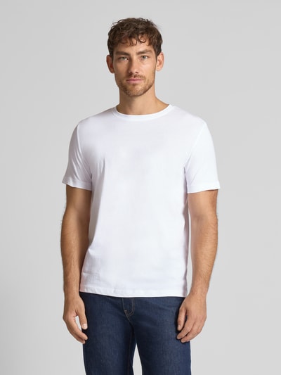 SELECTED HOMME Regular fit T-shirt van puur katoen in een set van 3 stuks Wit - 4