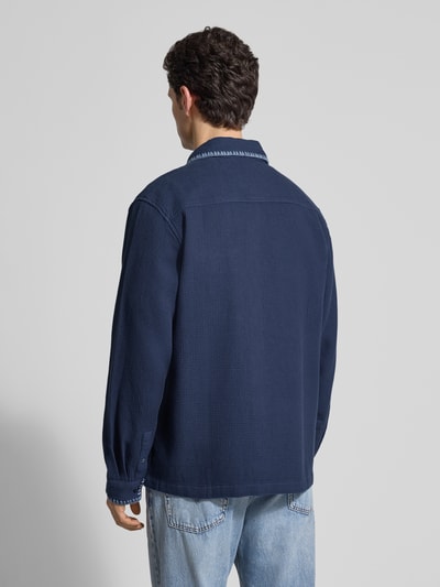 Scotch & Soda Relaxed Hemdjacke mit Strukturmuster Marine 5