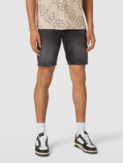 Only & Sons Jeansshorts mit Label-Patch Modell 'EDGE' Black 4