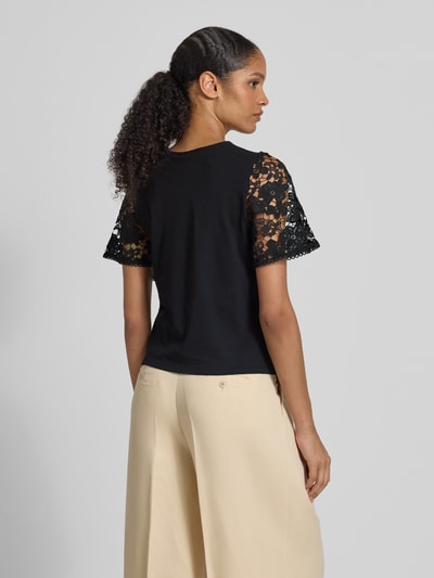 Vero Moda T-shirt o kroju regular fit z czystej bawełny model ‘PANNA’ Czarny 5