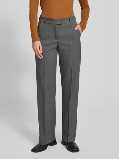 Brax Straight fit stoffen broek met viscose, model 'Maine' Donkergrijs gemêleerd - 4