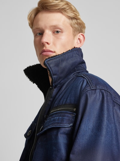 G-Star Raw Sherpa jacket in denimlook, model 'Utility' Donkerblauw - 3