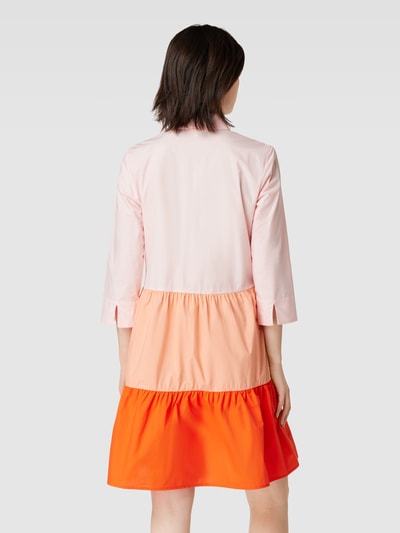 Christian Berg Woman Knielange jurk met colour-blocking-design Oranje - 5