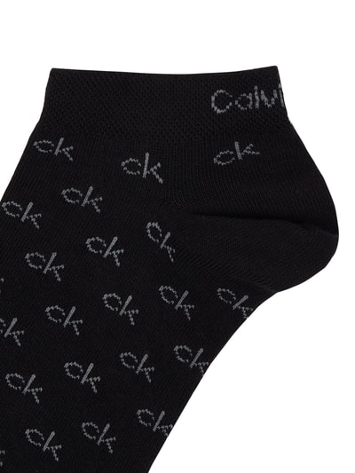 CK Calvin Klein Krótkie skarpety z dodatkiem streczu w zestawie 2 szt.  Czarny 3