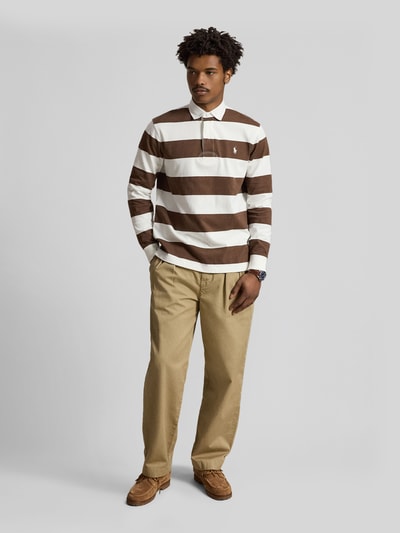Polo Ralph Lauren Sweatshirt mit Kontrastkragen Mittelbraun 1