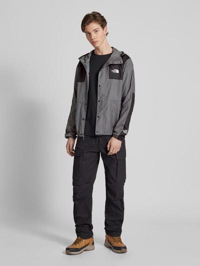 The North Face Jack met labelprint, model 'SEASONAL MOUNTAIN' Antraciet - 1