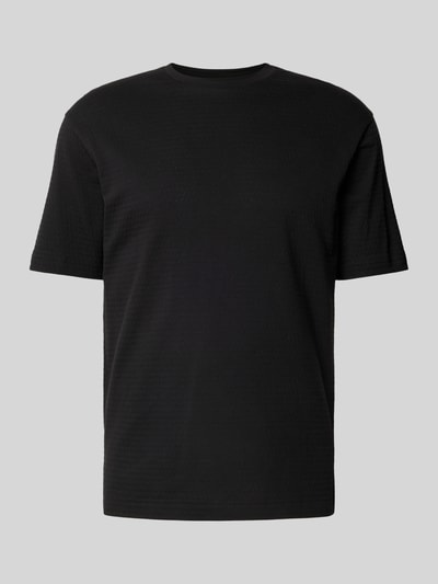 Drykorn T-shirt met structuurmotief, model 'GILBERD' Zwart - 2