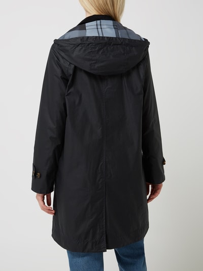 Barbour Parka van gewaxt katoen, model 'Darla' Marineblauw - 5