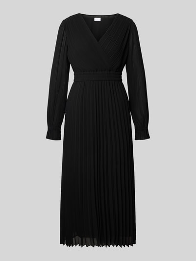 Jake*s Collection Midi-jurk met V-hals Zwart - 2