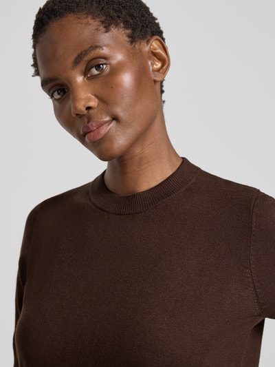 Liu Jo White Bluzka z dzianiny z okrągłym dekoltem Czekoladowy 3