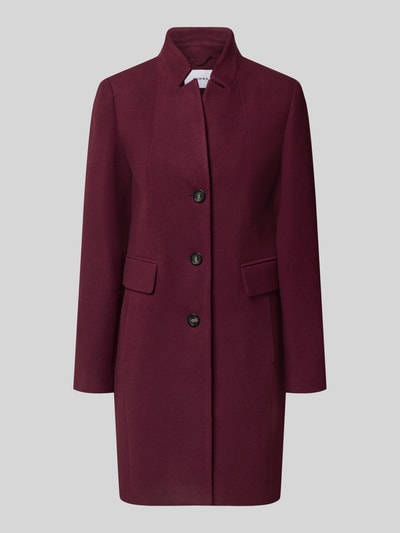 comma Płaszcz ze stójką Bordowy 2