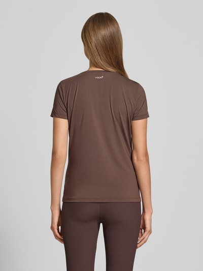 EA7 Emporio Armani T-shirt met labelprint en ronde hals Donkerbruin - 5