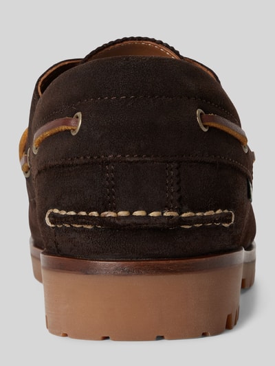 Polo Ralph Lauren Bootsschuhe aus Rindsleder mit Profilsohle Dunkelbraun 4