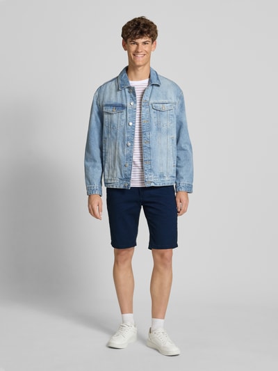 Tommy Jeans Slim Fit Chinoshorts aus Baumwoll-Mix Modell 'SCANTON' Marine 1