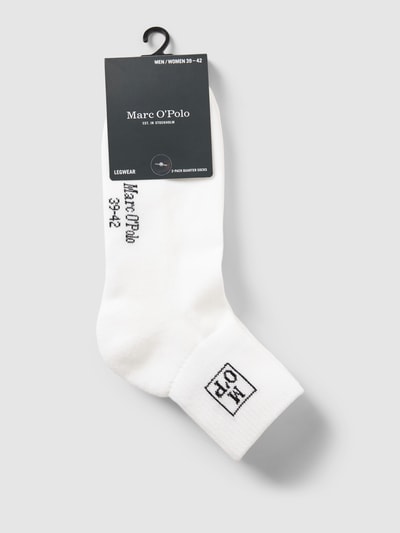 Marc O'Polo Socken mit Label-Print im 2er-Pack Weiss 3